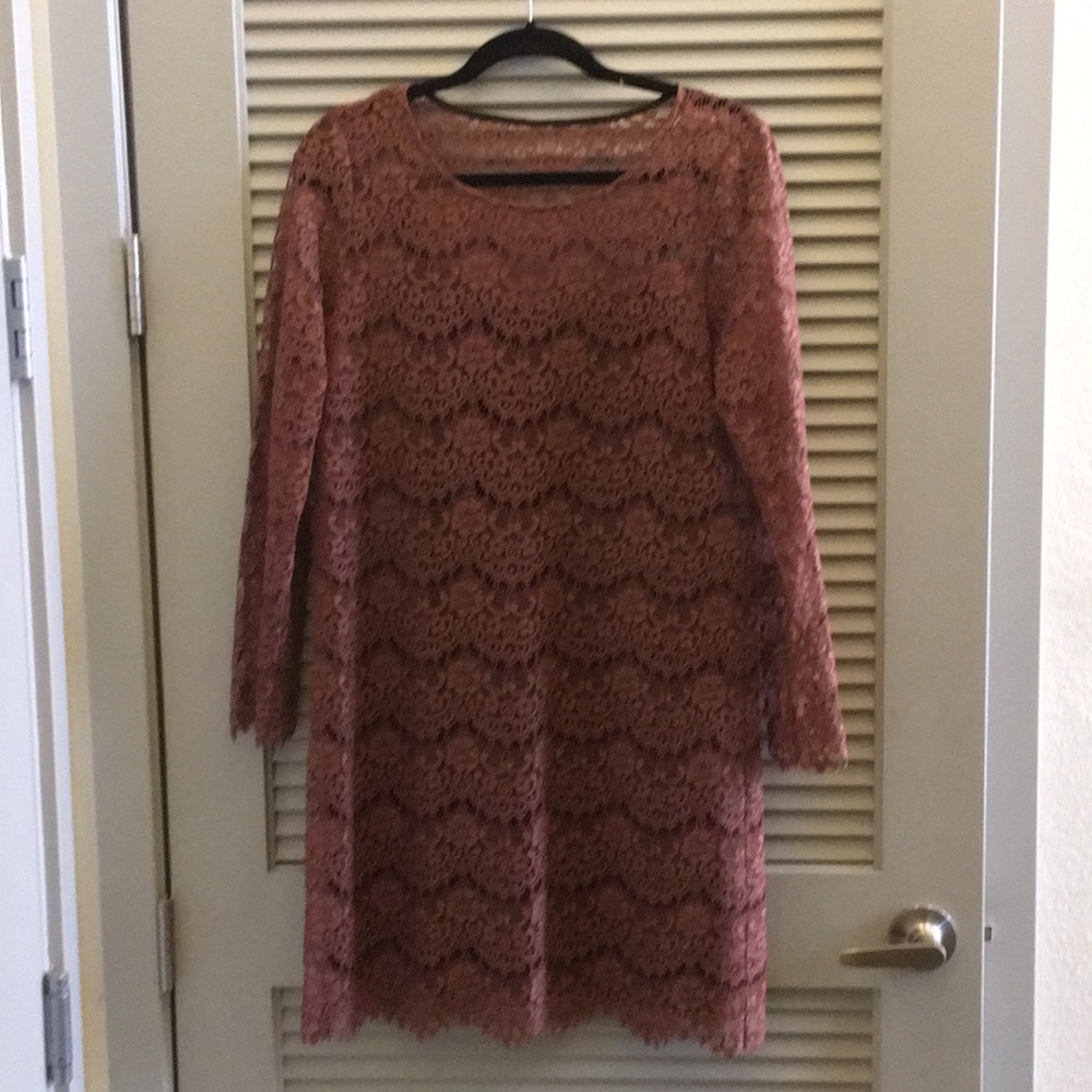 Madewell lace shift dress.